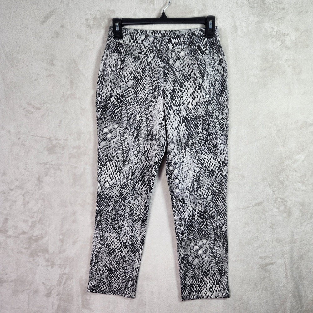 Susan Graver Ankle Pants Women 3X Petite Snake Premium Stretch Ava Slim A605785